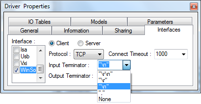 Setting IO Table Termination